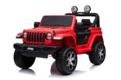12V Jeep Rubicon 2 Places sous licence Rouge