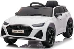 12V Audi RS6 Blanc Sous License – Voiture Electrique Pour Enfants