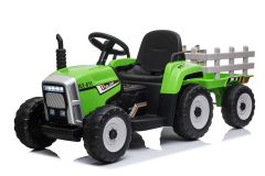 12V Tracteur avec remorque Vert – Tracteur Electrique Pour Enfants